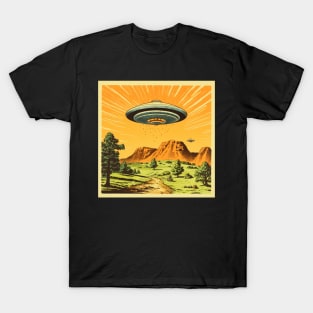 Vintage Comics UFO Encounters UFO Witness Cartoon Vintage T-Shirt